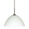 Besa Lighting Tessa Cord Pendant, White, Bronze Finish, 1x9W LED 1JT-420107-LED-BR - alternate 1